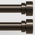 Lootkell 2 Pack Modern Brown Curtain Rods Set by Unknown