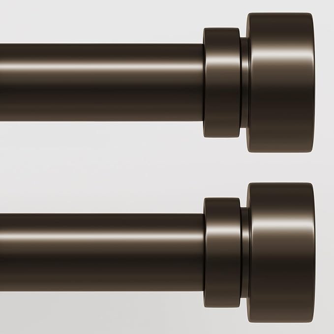 Lootkell 2 Pack Modern Brown Curtain Rods Set by Unknown