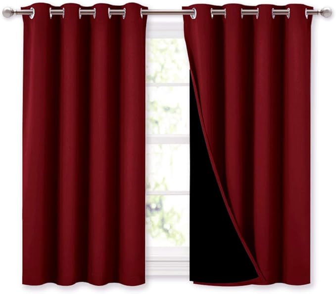 NICETOWN Kitchen Full Blackout Curtain Panels, Super Thick and Soft Insulated by NICETOWN