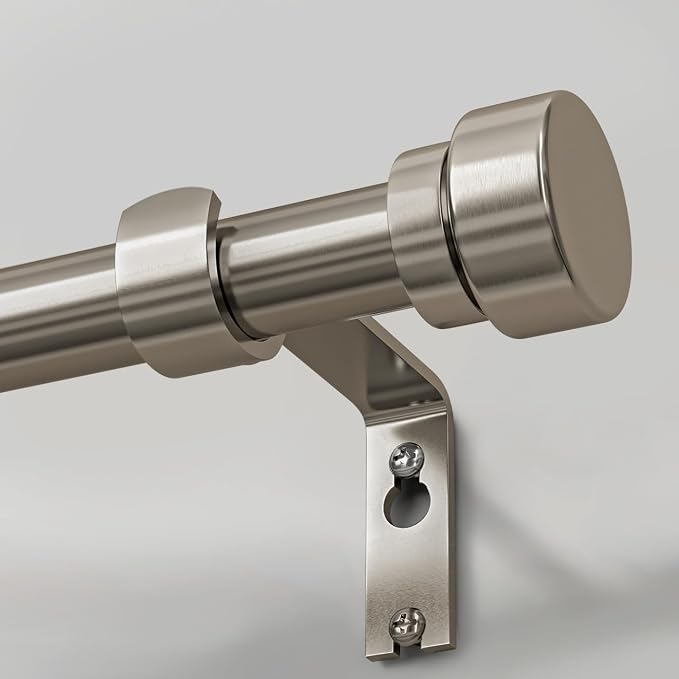 Lootkell Modern Brushed Nickel Curtain Rods by Unknown