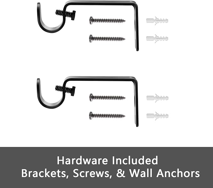 GXOACKJ Curtain Rods for windows 66-120 inch, 5/8 inch Decorative Matte Black - Image 6