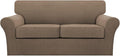 Turquoize 3 Piece Sofa Covers for 2 Cushion Couch Sofa Slipcover Soft Couch by Turquoize