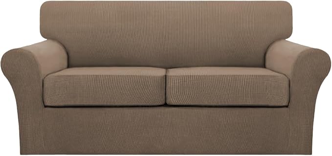 Turquoize 3 Piece Sofa Covers for 2 Cushion Couch Sofa Slipcover Soft Couch by Turquoize