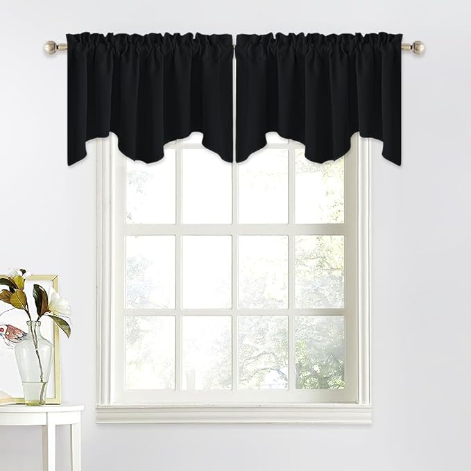NICETOWN Black Valances for Windows by NICETOWN