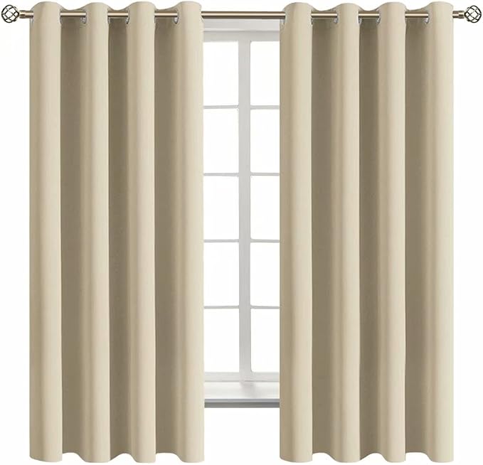 BGment Room Darkening Curtains 63 Inches Long by BGment