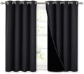NICETOWN 100% Blackout Curtains 45 inches Length, 2 Thick Layers Completely by NICETOWN