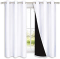 NICETOWN Pure White 100% Blackout Lined Curtains, 2 Thick Layers Completely by NICETOWN