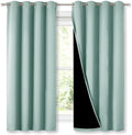 NICETOWN Aqua Blue 100% Blackout Lined Curtains, 2 Thick Layers Completely by NICETOWN