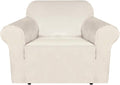 H.VERSAILTEX Stretch Velvet Armchair Cover Couch Covers 1 Cushion Chair by HVERSAILTEX