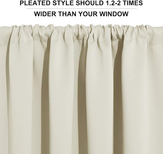 RYB HOME Basement Bathroom Kitchen Cafe Privacy Curtains, Short Insulating - Image 6