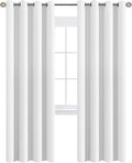 H.VERSAILTEX White Curtains for Bedroom Pure White Curtain 96 inches Long for by HVERSAILTEX