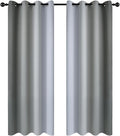 Yakamok Gray and Greyish White Thermal Insulated Grommet Light Blocking Window by Yakamok