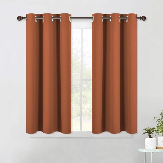 NICETOWN Burnt Orange Modern Blackout Curtains by NICETOWN