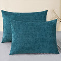 CaliTime Throw Pillow Covers Decorative 20 X 26 Inches Pack of 2 Cozy Chenille by CaliTime