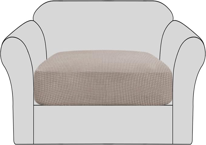 H.VERSAILTEX High Stretch Individual Seat Cushion Covers Sofa Slipcovers Couch by HVERSAILTEX