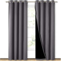 NICETOWN Grey Full Shade Curtain Panels, Pair of Energy Smart & Noise Blocking by NICETOWN