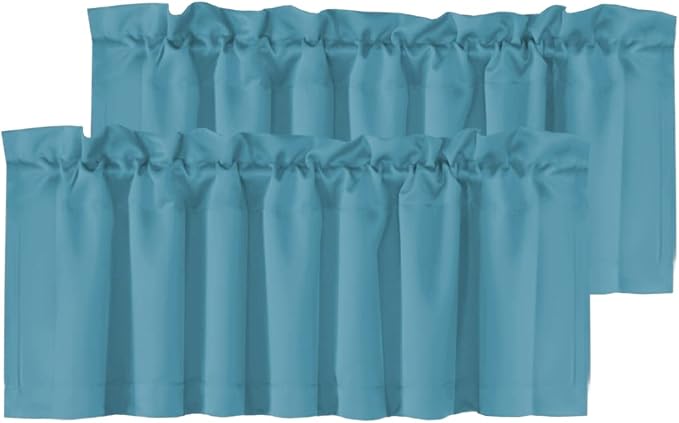 H.VERSAILTEX Blackout Kitchen Curtain Valances, Short Window Valance Curtains by HVERSAILTEX