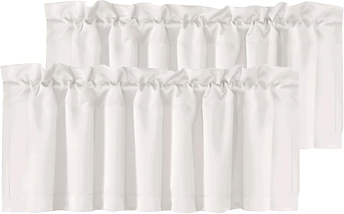 H.VERSAILTEX Blackout Kitchen Curtain Valances, Short Window Valance Curtains by HVERSAILTEX