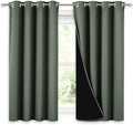 NICETOWN 100% Blackout Curtains 54 inches Long, Double-Deck Completely Blackout by NICETOWN
