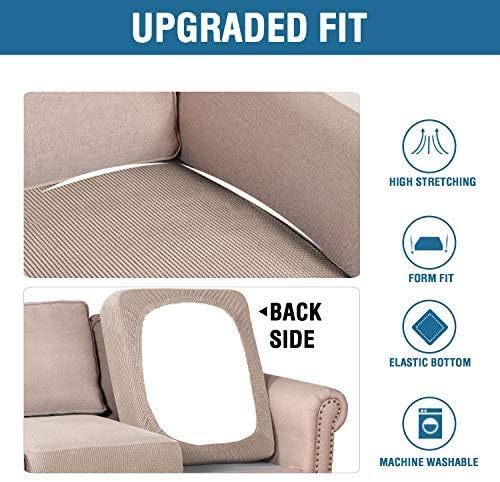 H.VERSAILTEX High Stretch Individual Seat Cushion Covers Sofa Slipcovers Couch - Image 6