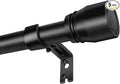 Hradecti 1' Diameter Matte Black Curtain Rod, 30-60 inch, Fits 30-54 Windows by Unknown