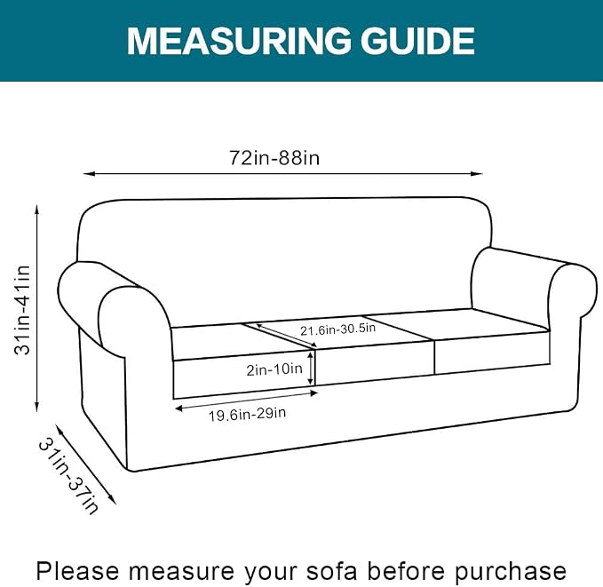 Turquoize 4 Piece Couch Cover Sofa Covers - Image 2