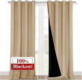 NICETOWN Thermal Insulated 100% Blackout Curtains, Biscotti Beige, 1 Pair by NICETOWN