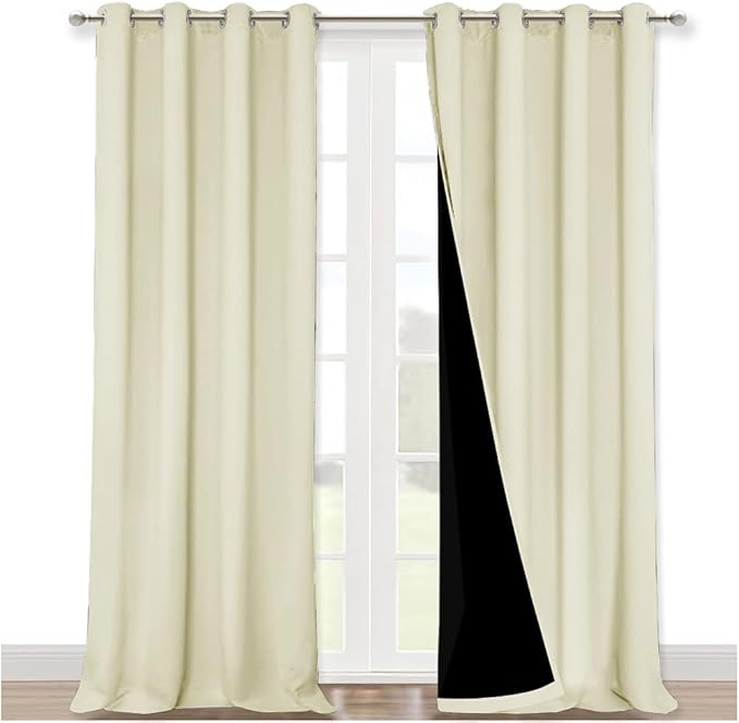 NICETOWN Full Shading Curtains 90 inches Long 2 Panels Set by NICETOWN