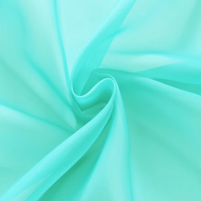 SpaceDresser Sheer Voile Window Treatment Rod Pocket Curtain Panels - Image 7