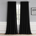 MIULEE Black Back Tab Blackout Curtains 96 Inch Length 2 Panels Set by MIULEE