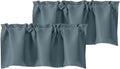 Chyhomenyc Stone Blue Valances for Window, Room Darkening Short Curtains for by Chyhomenyc