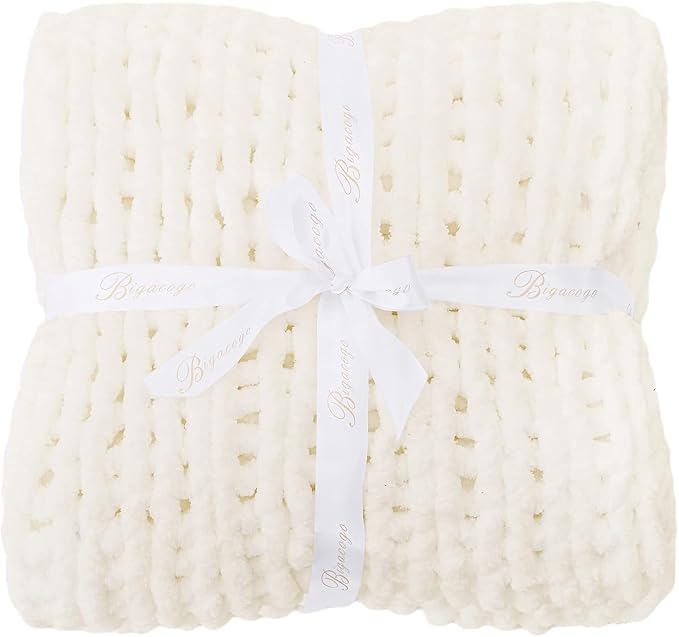 Bigacogo Chunky Knit Throw Blanket - Image 7