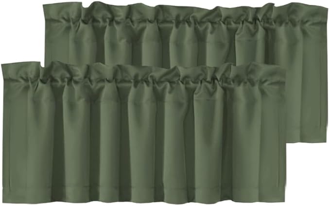 H.VERSAILTEX Blackout Kitchen Curtain Valances, Short Window Valance Curtains by HVERSAILTEX
