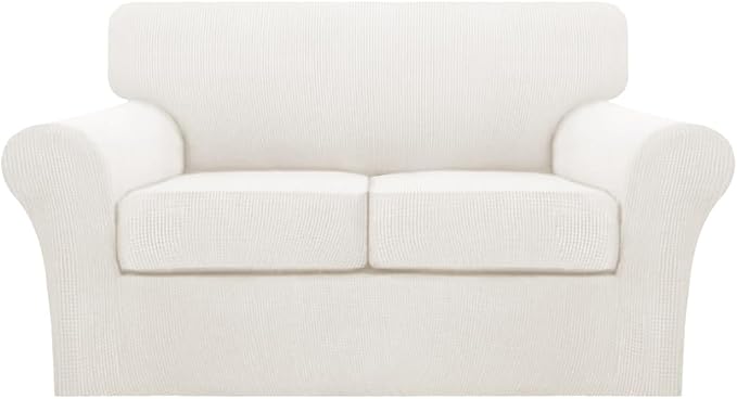 Turquoize 3 Piece Sofa Covers for 2 Cushion Couch Sofa Slipcover Soft Couch by Turquoize