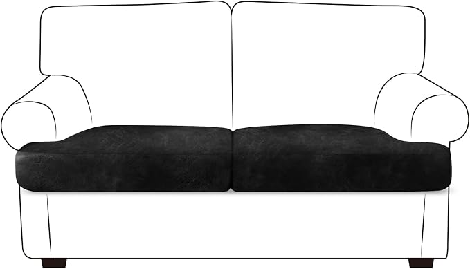 Leather Look Couch Cushion Covers Sofa Seat Slipcovers Sets Couches Furniture by ANARACHON