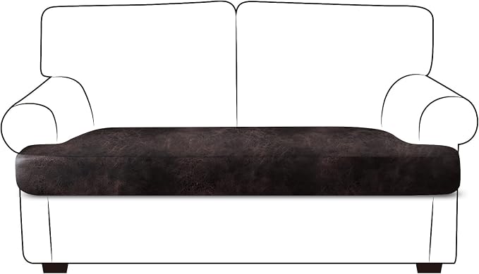 Leather Look Couch Cushion Covers Sofa Seat Slipcovers Sets Couches Furniture by ANARACHON