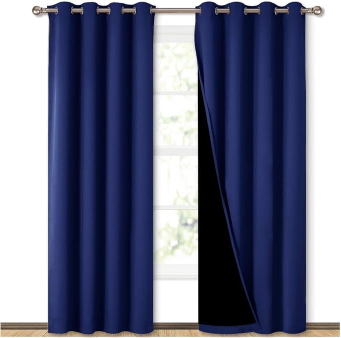 NICETOWN 100% Blackout Curtain Set, Thermal Insulated & Energy Efficiency by NICETOWN