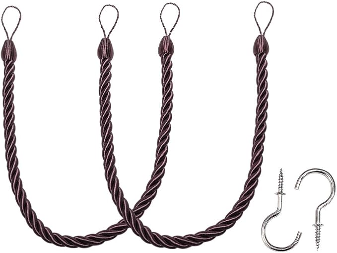 BEL AVENIR Curtain Ropes Tiebacks Tie-Backs, Curtain Handmade Holdbacks by BELAVENIR