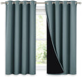 NICETOWN 100% Blackout Curtains 54 inches Long, Double-Deck Completely Blackout by NICETOWN