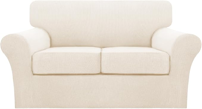 Turquoize 3 Piece Sofa Covers for 2 Cushion Couch Sofa Slipcover Soft Couch by Turquoize