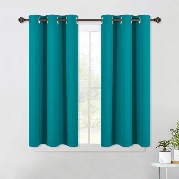 NICETOWN ROM Darkening Curtains 45 inch Length 2 Panels, Thermal Insulated by NICETOWN