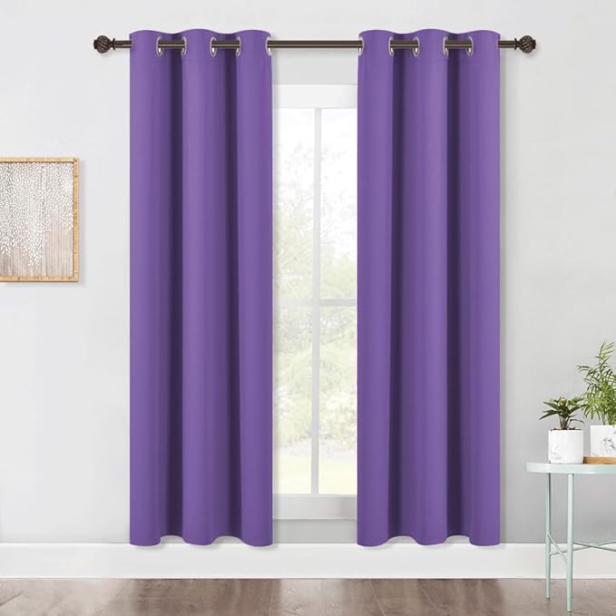 NICETOWN Blackout Window Curtains 70" L, 2 Panels, 34 inch, Lilac Purple by NICETOWN
