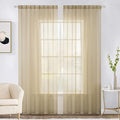 MIULEE 2 Panels Solid Color Sheer Window Curtains Elegant Window Voile by MIULEE