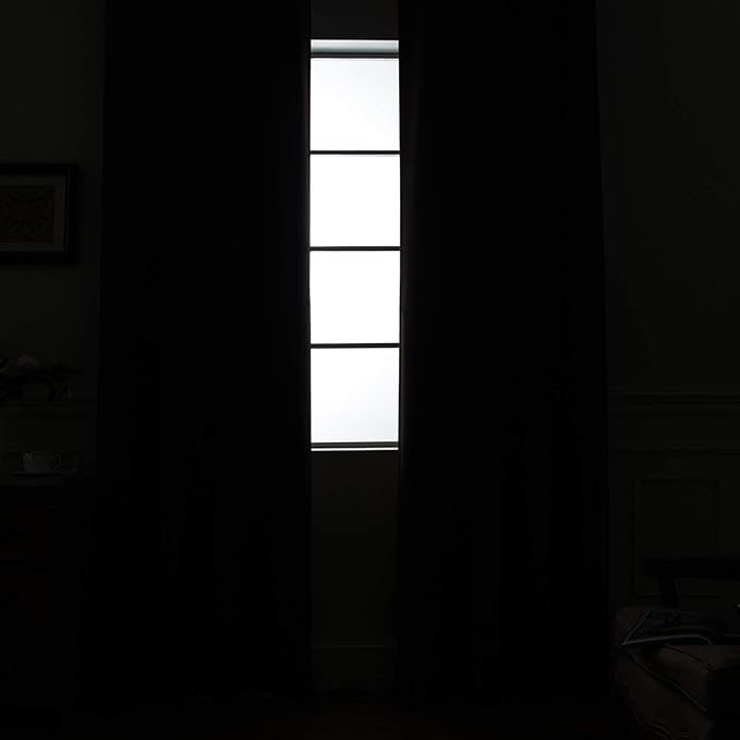 Yakamok Aqua Blackout Curtains for Bedroom, Grommet Thermal Insulated Room - Image 2