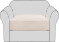H.VERSAILTEX Stretch Couch Cushion Covers Individual Seat Sofa Chair Slipcovers by HVERSAILTEX