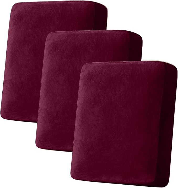 Couch Cover Stretch Velvet Sofa Cushion Cover 3-Piece by Taque