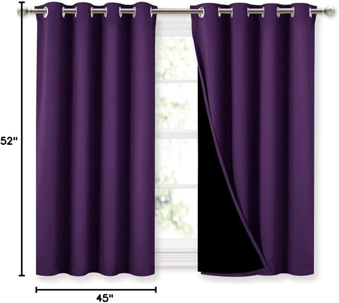NICETOWN Kitchen Full Blackout Curtain Panels, Super Thick and Soft Insulated - Image 7