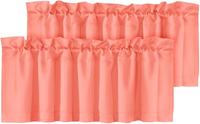 H.VERSAILTEX Blackout Valances for Windows, Short Window Valances Curtains for by HVERSAILTEX