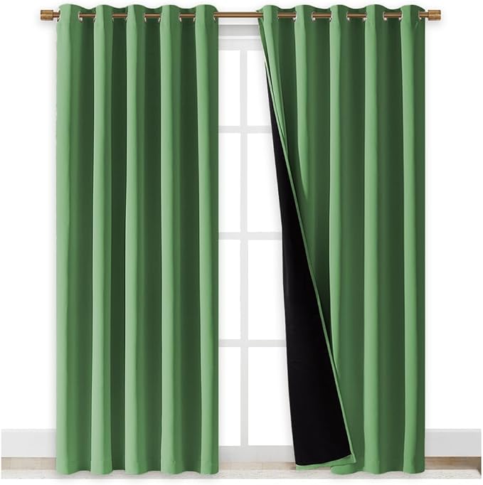 NICETOWN Full Shade Curtain Panels, Forest Green, 70 x 84 inch, Pair of Energy - Image 2