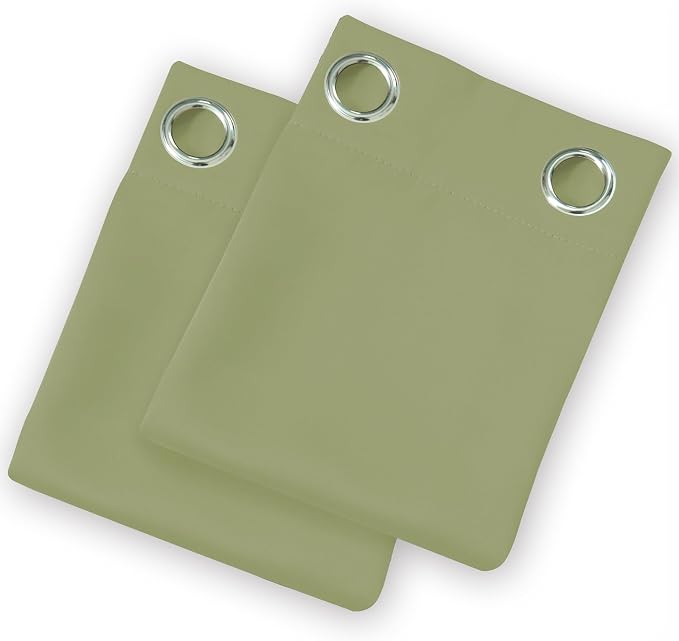 LEMOMO Blackout Curtains 52 x 108 inch/Sage Green Curtains Set of 2 - Image 9